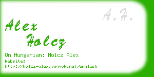 alex holcz business card